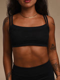 Top Renda Lyra na cor preto, frente